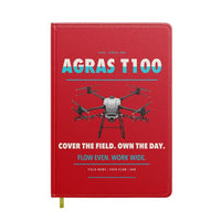 Thumbnail for DJI Agras T100 design on red notebook