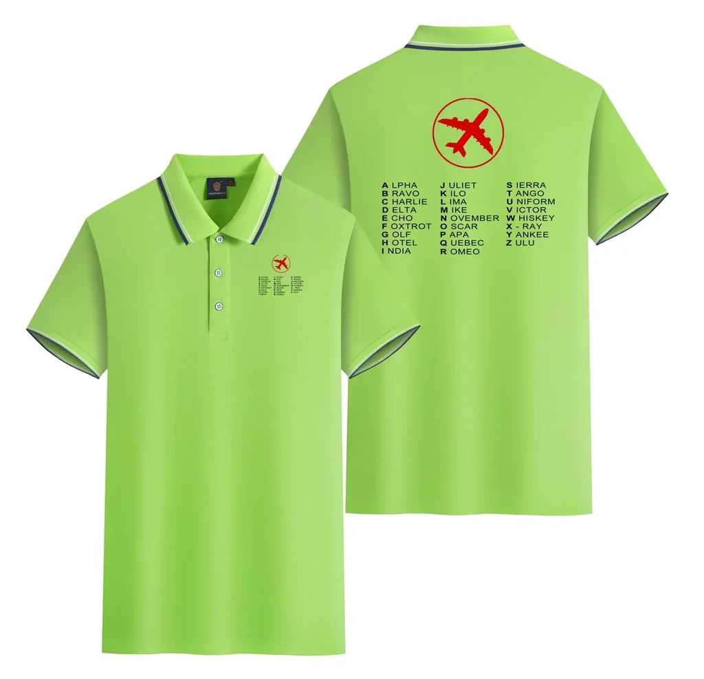 Aviation Alphabet Polo Shirt - view 7