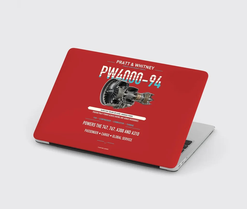 PW4000-94 design on red MacBook case