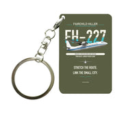 Thumbnail for Fairchild Hiller FH-227B Key Chain design on green army key chain