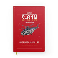 Thumbnail for Sikorsky S-61N design on red notebook