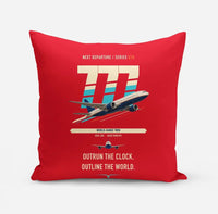 Thumbnail for Boeing 777-200LR design on red pillow