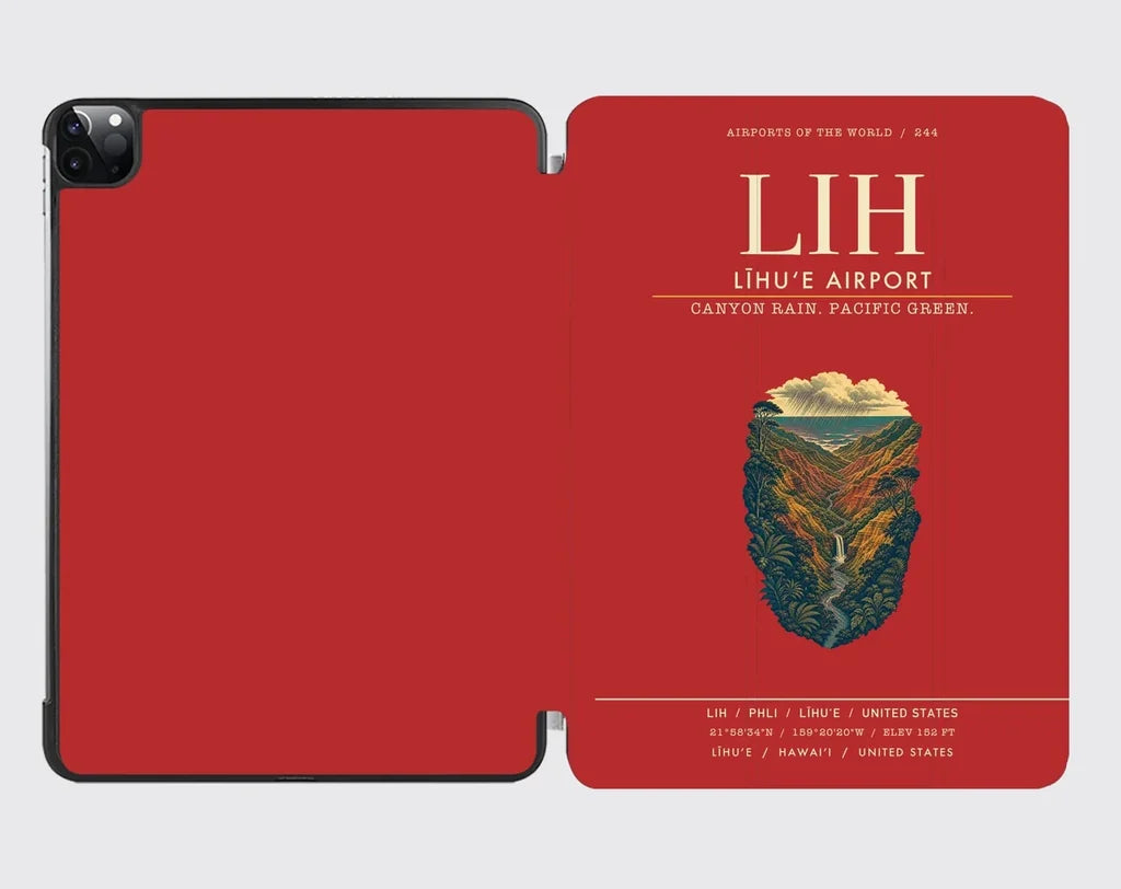 Līhuʻe Airport (LIH) design on red ipad tablet case