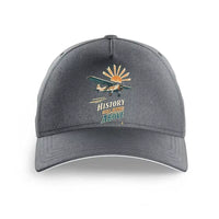 Thumbnail for History Still Echoes Above design on gray printed hat