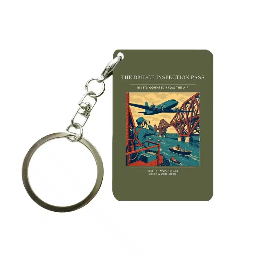 VINTAGE G4482 - The Bridge Inspection Pass - Designed Key Chain design on greenarmy