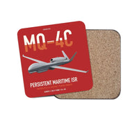Thumbnail for MQ-4C Triton IFC-4 design on red 1 piece coaster