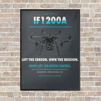 Thumbnail for Inspired Flight IF1200A vertical canvas print - framed - gray background