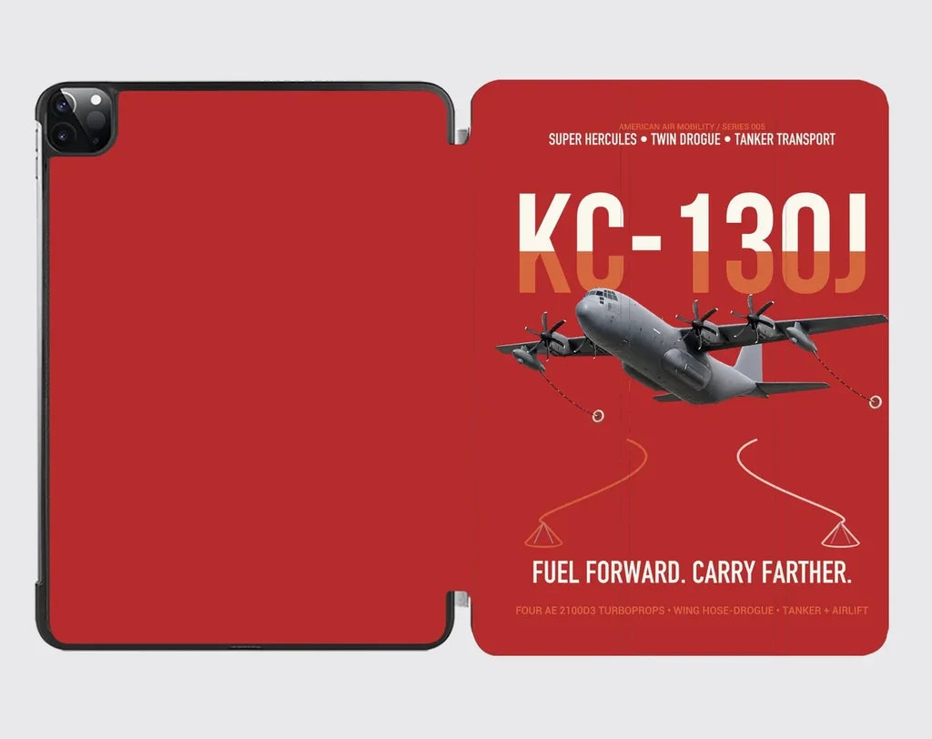 KC-130J SUPER HERCULES design on red ipad tablet case