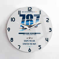 Thumbnail for Boeing 787-9 Dreamliner design on light gray no frame wall clock