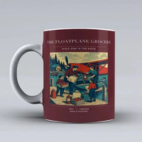 Thumbnail for VINTAGE G4286 - The Floatplane Grocery - Ceramic Mug design on darkred
