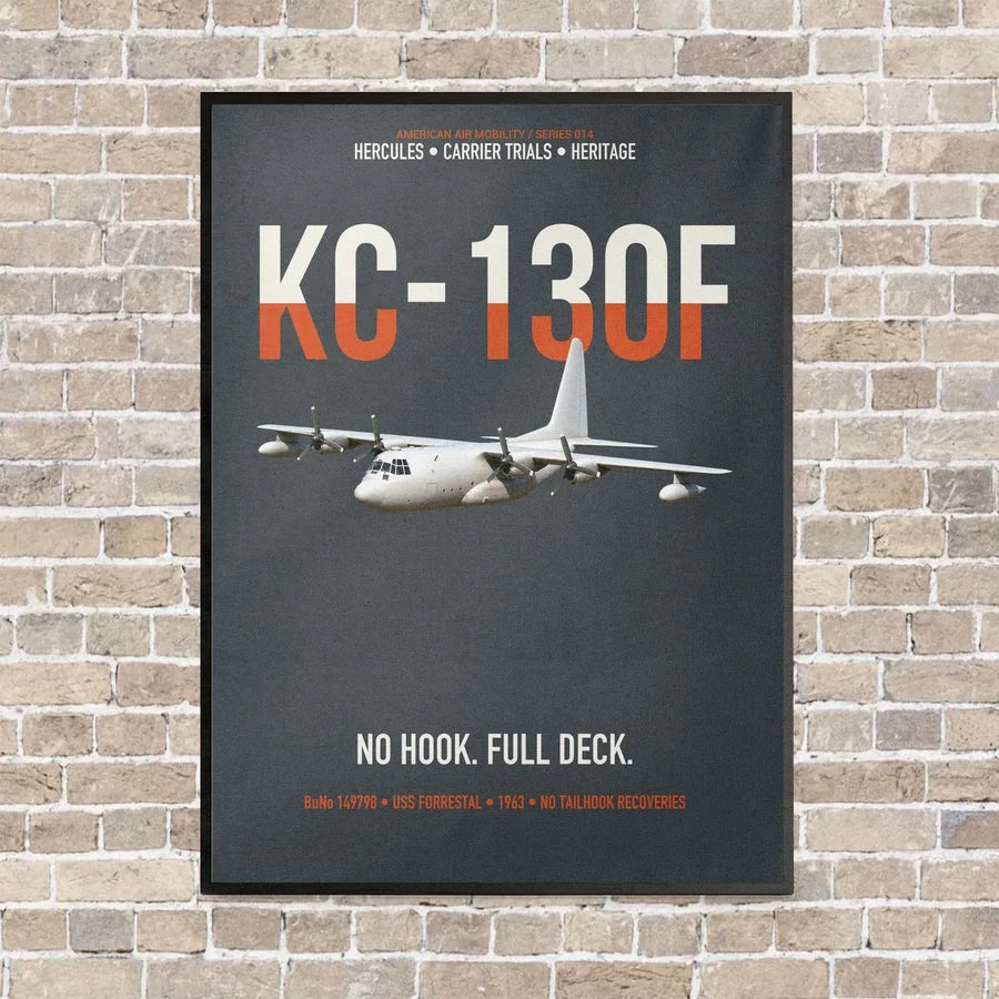 KC-130F BuNo 149798 vertical canvas print - framed - gray background