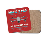 Thumbnail for DJI Mavic 2 Pro design on red 1 piece coaster