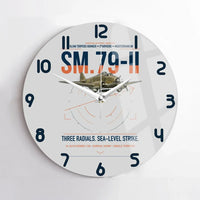 Thumbnail for Savoia-Marchetti SM.79-II Sparviero design on light gray no frame wall clock