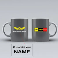 Thumbnail for Customisable Eat Sleep Fly Mug - view 7