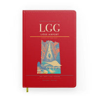Thumbnail for Liège Airport (LGG) design on red notebook