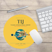 Thumbnail for Tijuana International Airport (TIJ) design on yellow round mouse pad