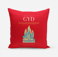 Thumbnail for Heydar Aliyev International Airport (GYD) design on red pillow