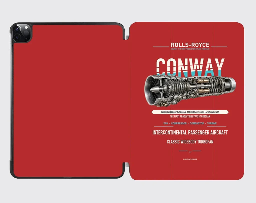 CONWAY design on red ipad tablet case