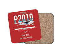 Thumbnail for Tecnam P2010 design on red 1 piece coaster