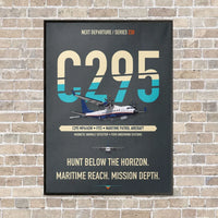Thumbnail for Airbus C295 MPA/ASW vertical canvas print - framed - gray background