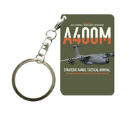 Thumbnail for Airbus A400M Atlas design on green army designed key chain, double-side print