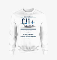 Thumbnail for Cessna Citation CJ1+ design on white sweatshirt