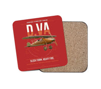 Thumbnail for Albatros D.Va design on red 1 piece coaster