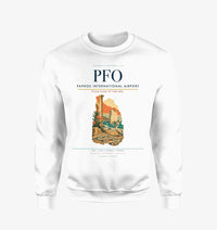 Thumbnail for Paphos International Airport (PFO) design on white sweatshirt