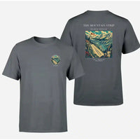 Thumbnail for VINTAGE G4196 - The Mountain Strip - Double-Side T-Shirt design on gray double side t shirt