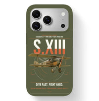 Thumbnail for SPAD S.XIII C.1 design on green army magsafe iphone case, for iPhone 17 Pro
