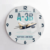 Thumbnail for A-3B Skywarrior design on light gray no frame wall clock