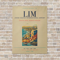 Thumbnail for Lima Jorge Chavez International Airport LIM vertical canvas print - no frame - beige background