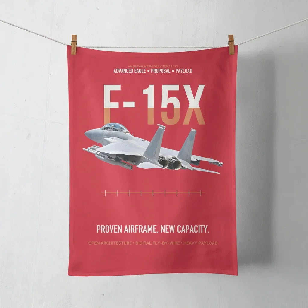 F-15X Advanced Eagle Proposal Proven Airframe New Capacity design on red towel