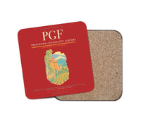 Thumbnail for Perpignan–Rivesaltes Airport (PGF) design on red 1 piece coaster