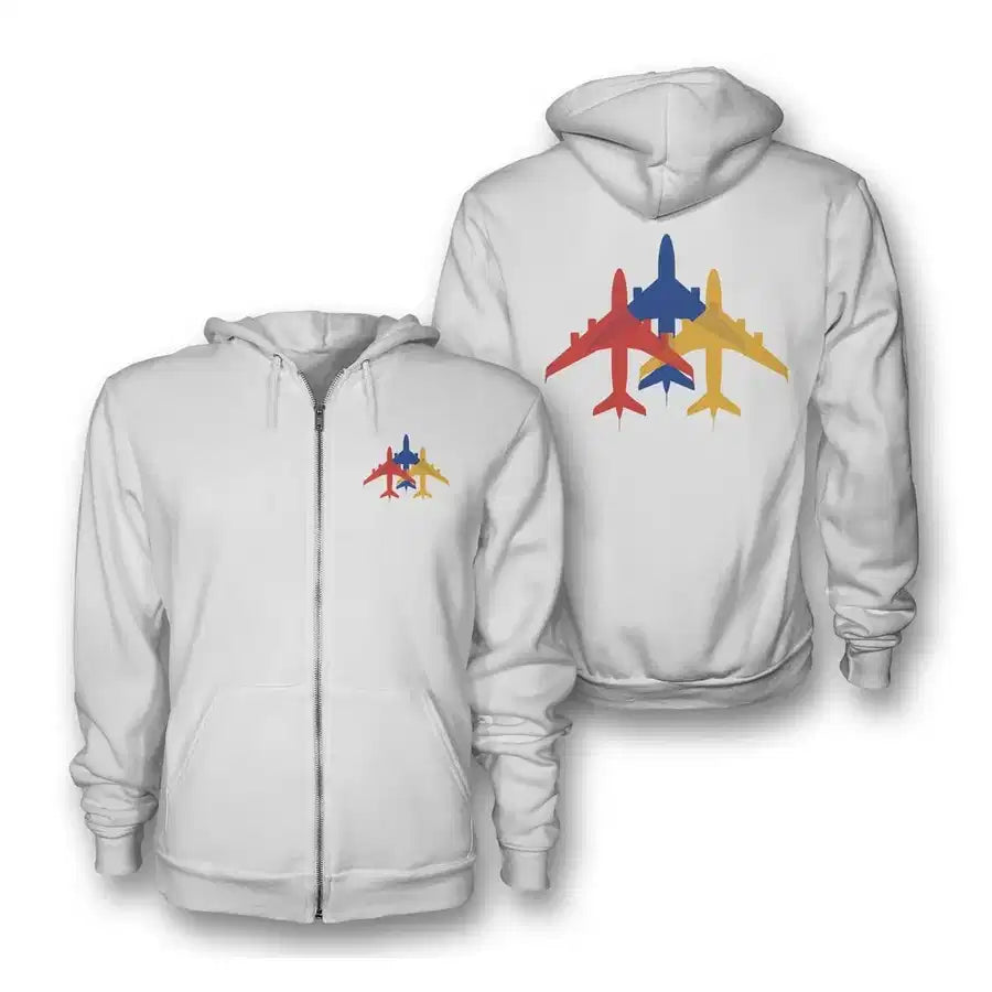 Colourful 3 Airplanes Hoodie - view 7