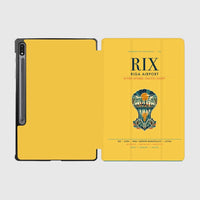 Thumbnail for Riga Airport (RIX) design on yellow samsung tablet tablet case