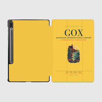 Thumbnail for Manohar International Airport Mopa (GOX) design on yellow samsung tablet tablet case