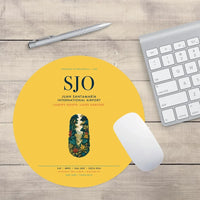 Thumbnail for Juan Santamaría International Airport (SJO) design on yellow round mouse pad