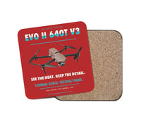 Thumbnail for Autel EVO II Dual 640T V3 design on red 1 piece coaster