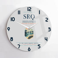 Thumbnail for Sarasota Bradenton International Airport (SRQ) design on light gray no frame wall clock