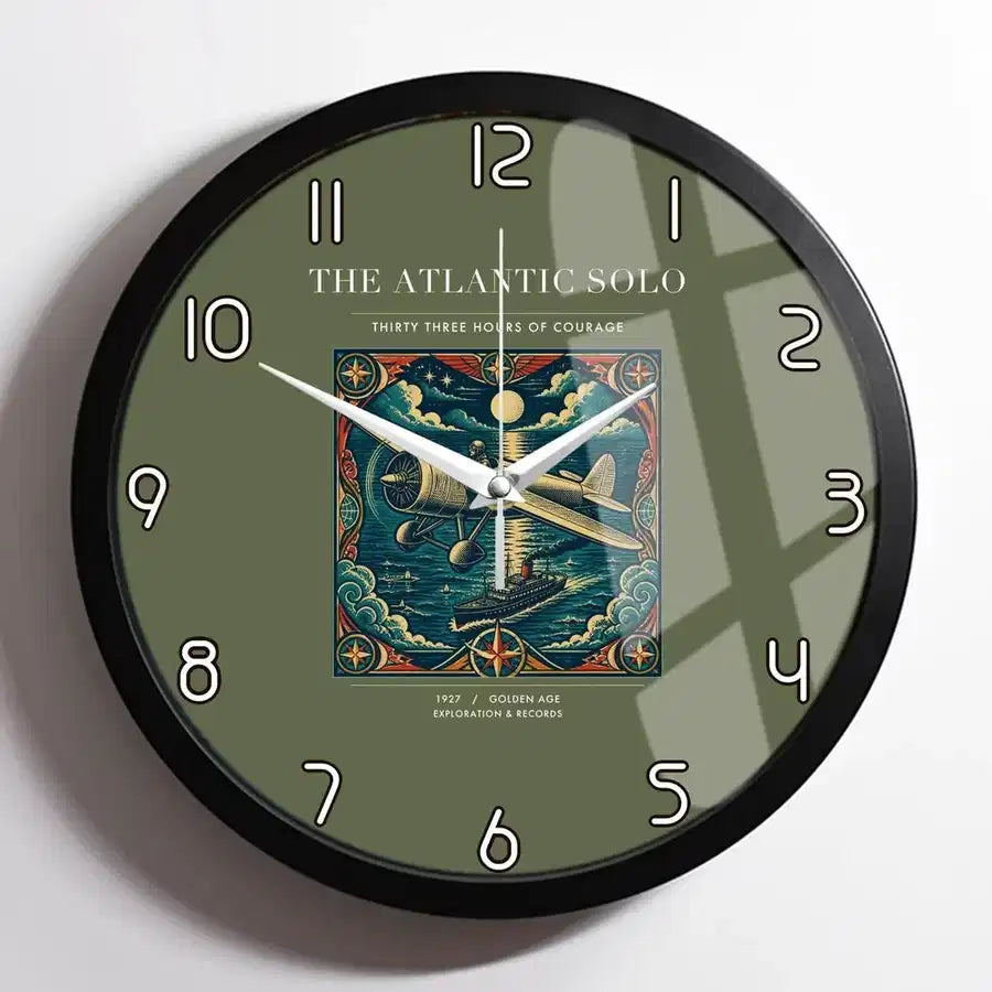 VINTAGE G4018 - The Atlantic Solo - Designed Wall Clocks design on greenarmy framed