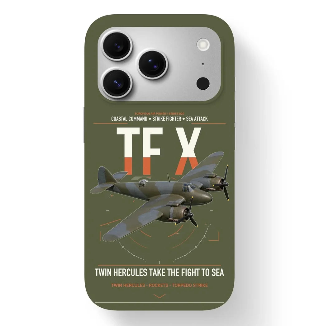 Bristol Beaufighter TF X design on green army magsafe iphone case, for iPhone 17 Pro