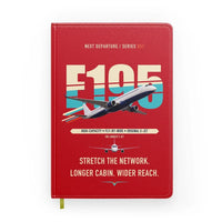Thumbnail for Embraer E195 design on red notebook
