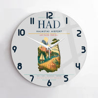 Thumbnail for Halmstad Airport (HAD) design on light gray no frame wall clock
