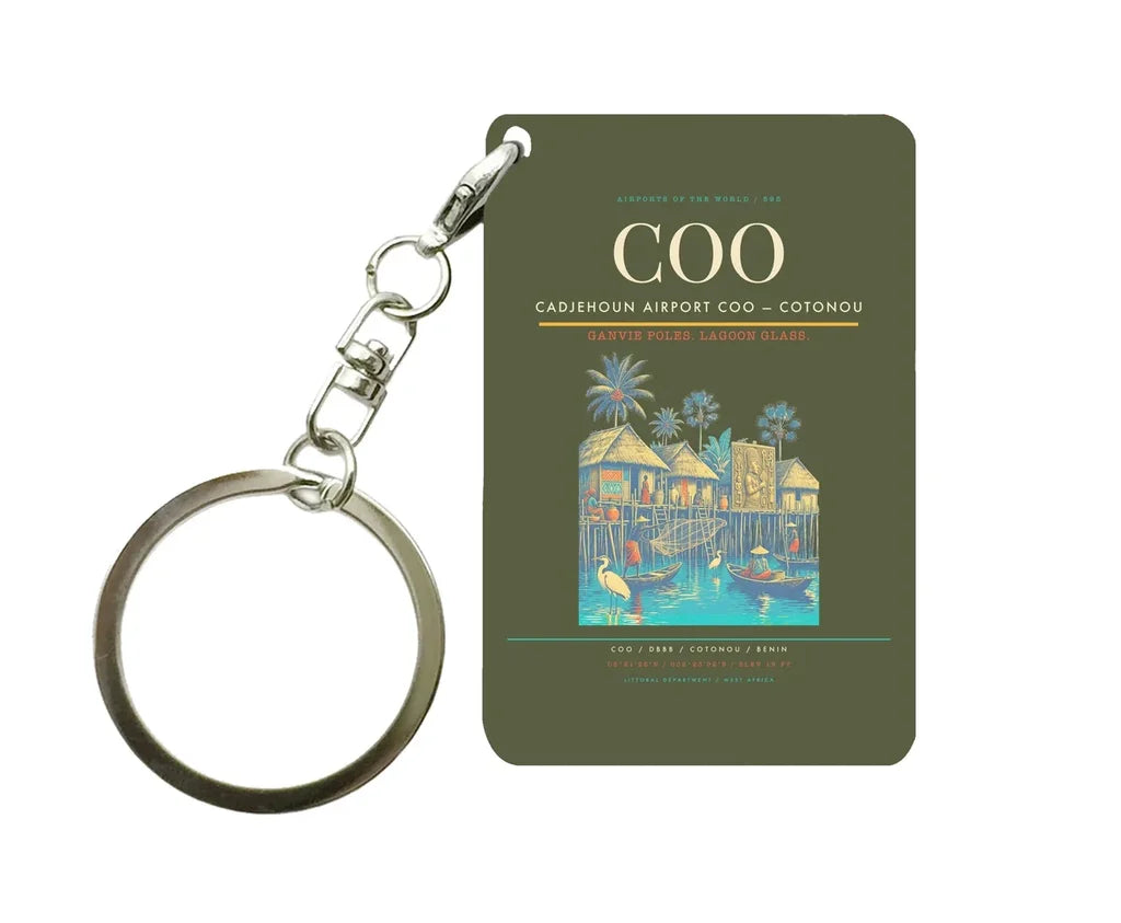 Cadjehoun Airport COO — Cotonou Key Chain design on green army key chain