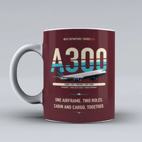 Thumbnail for A300C4-203 Mug design on dark red airbus