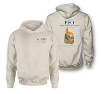 Thumbnail for Paphos International Airport (PFO) design on khaki double-side hoodie