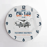 Thumbnail for Sikorsky CH-148 Cyclone design on light gray no frame wall clock