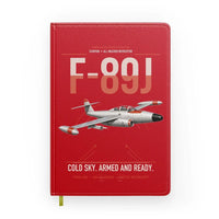 Thumbnail for F-89J Scorpion design on red notebook