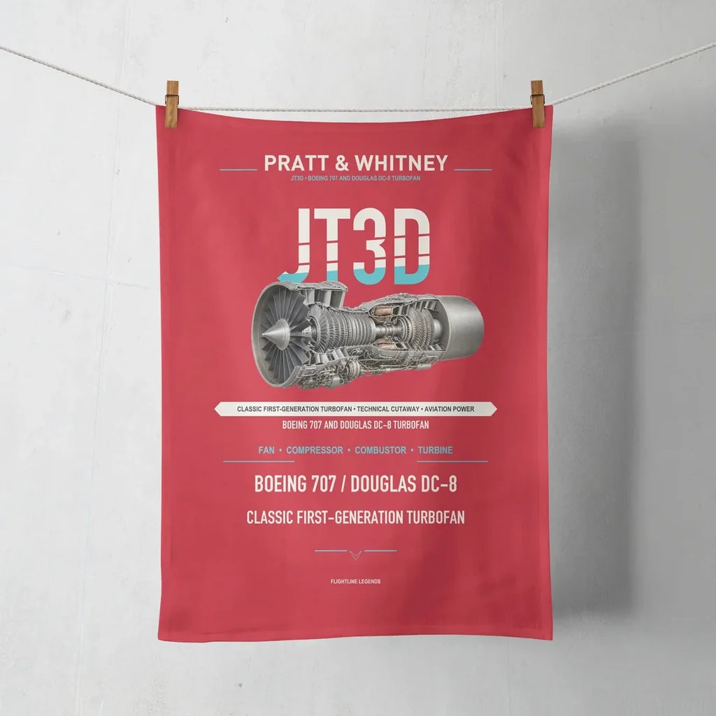 JT3D design on red towel
